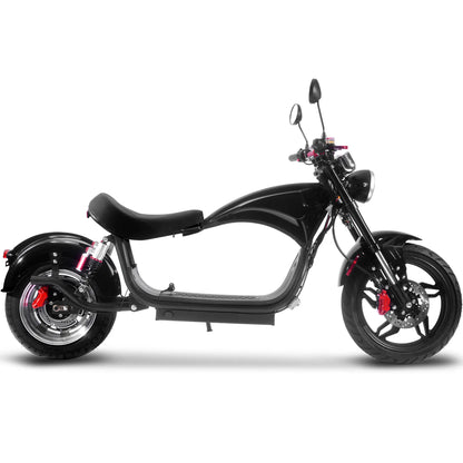 Color: Black - MotoTec Raven 60v 30ah 2500w Lithium Electric Scooter