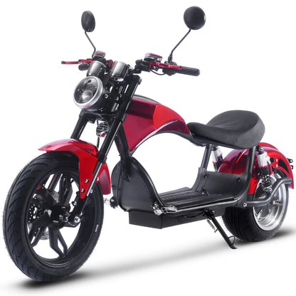 Color: Red - MotoTec Raven 60v 30ah 2500w Lithium Electric Scooter