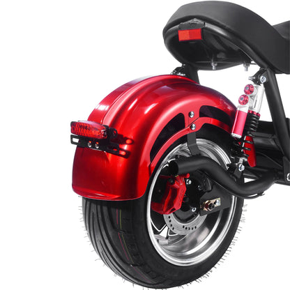 Color: Red - MotoTec Raven 60v 30ah 2500w Lithium Electric Scooter