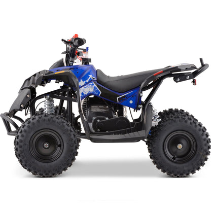 Color: Blue - MotoTec Renegade 40cc 4-Stroke Kids Gas ATV