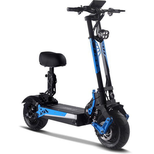 MotoTec Switchblade 60v 4000w Lithium Electric Scooter Blue