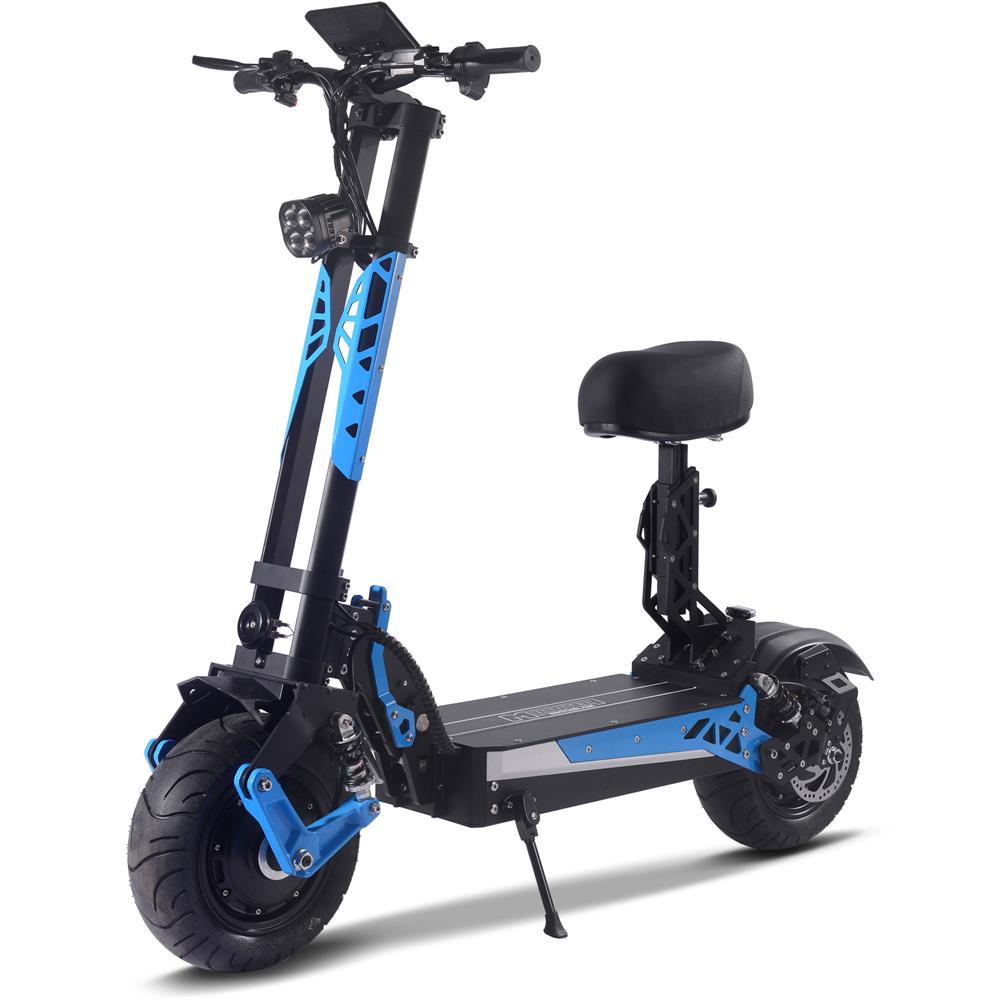 MotoTec Switchblade 60v 4000w Lithium Electric Scooter Blue