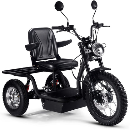 Color - Black - MotoTec Electric Trike 60V 1800W
