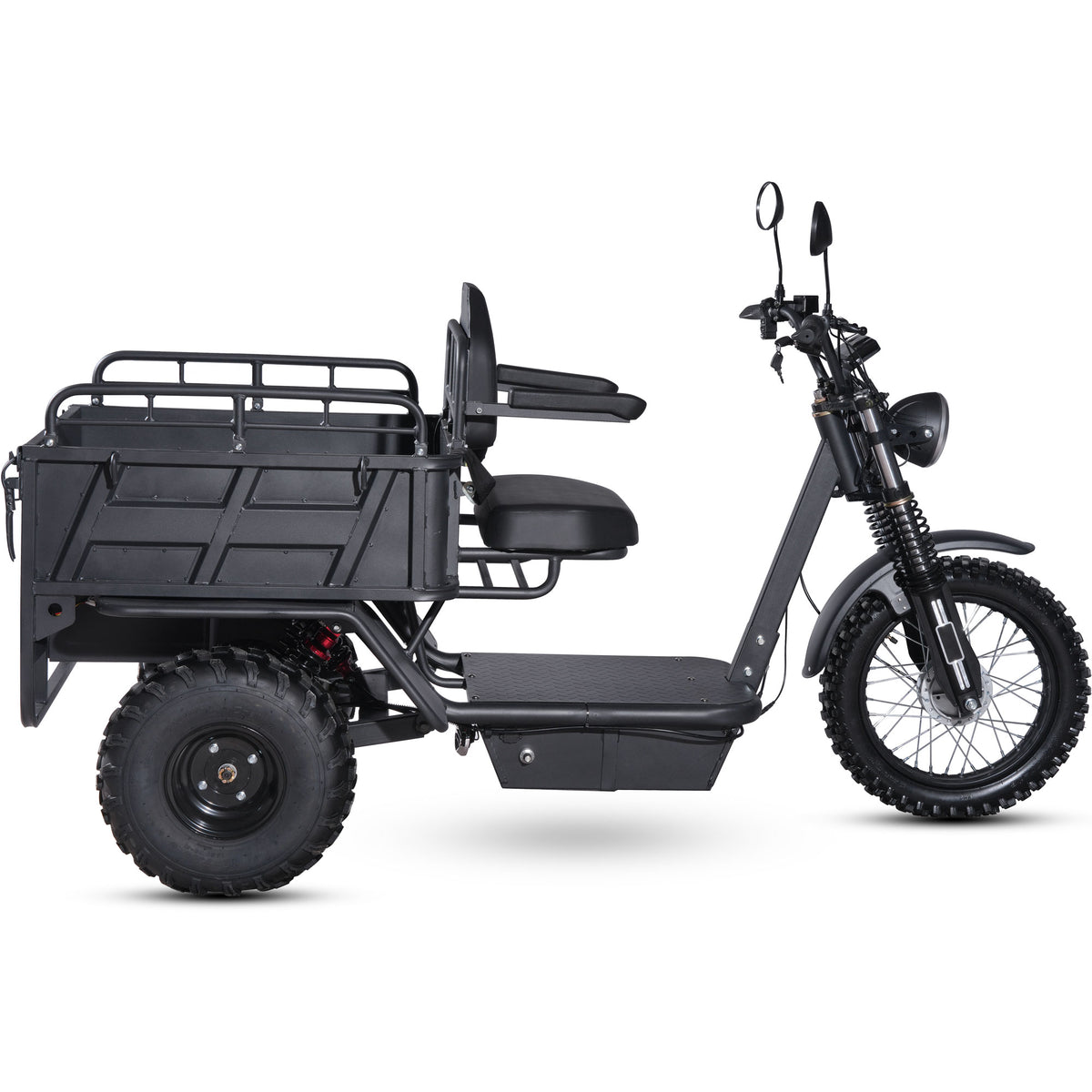 MotoTec Electric Trike 60V 2500W Black - Detail View 2