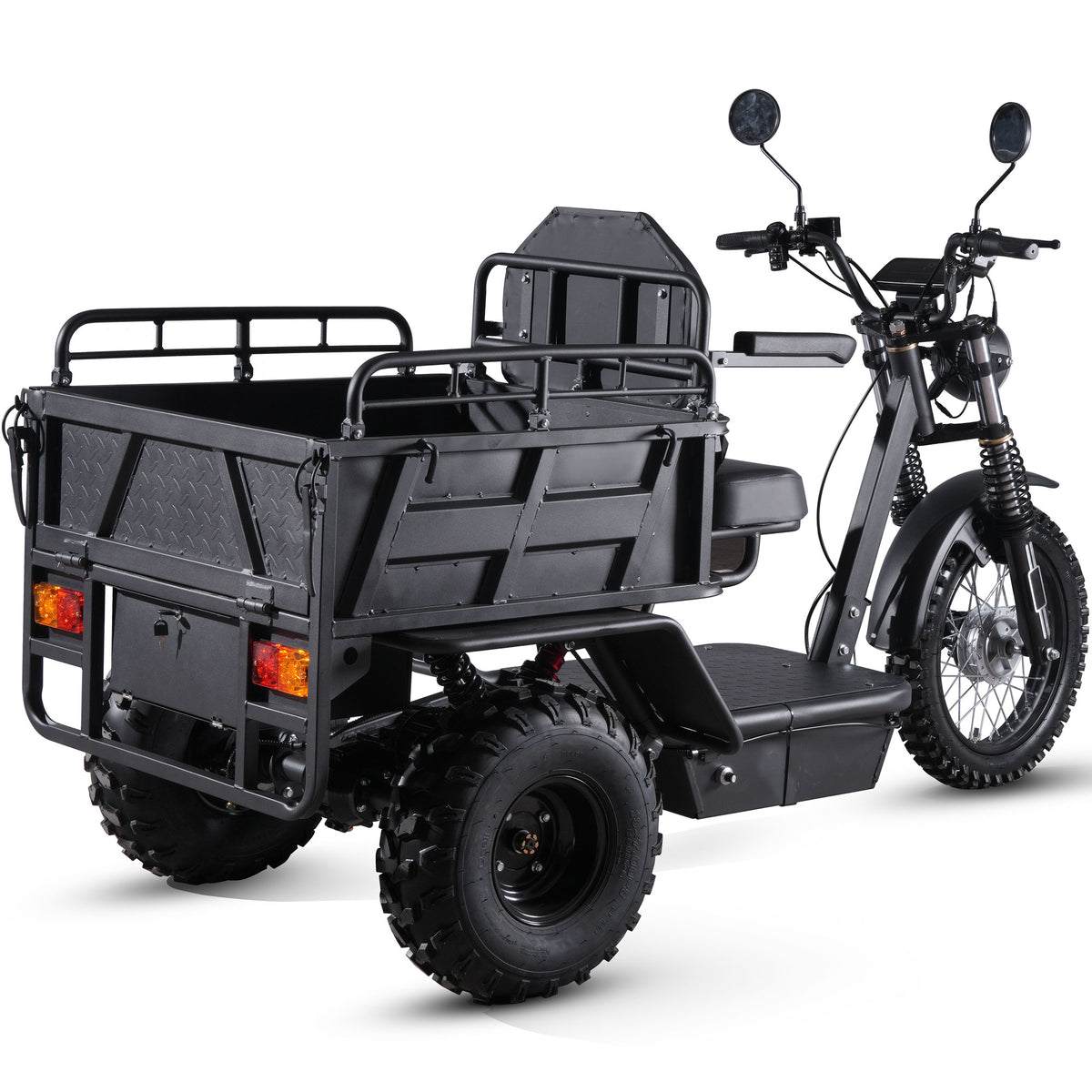 MotoTec Electric Trike 60V 2500W Black - Detail View 3