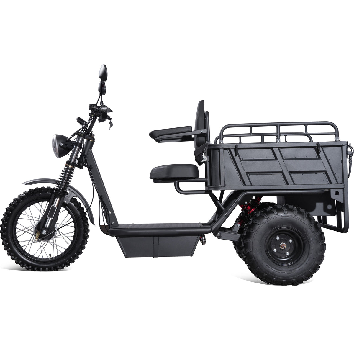 MotoTec Electric Trike 60V 2500W Black - Detail View 4