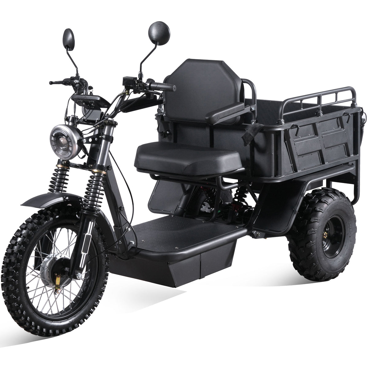 MotoTec Electric Trike 60V 2500W Black - Detail View 5