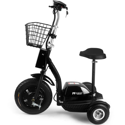 Color - Black - MotoTec Electric Trike 48V 500W