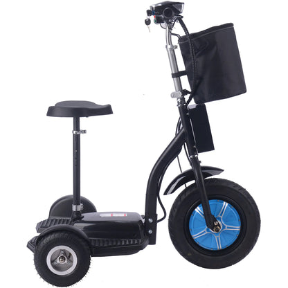 Color - Black - MotoTec Electric Trike 48V 750W Lithium