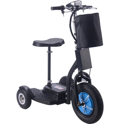 Color - Black - MotoTec Electric Trike 48V 750W Lithium