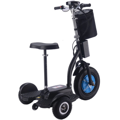 Color - Black - MotoTec Electric Trike 48V 750W Lithium