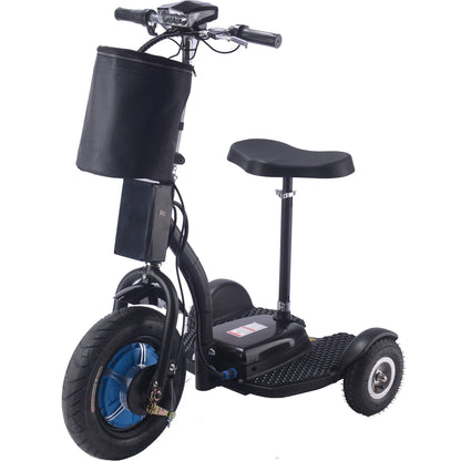Color - Black - MotoTec Electric Trike 48V 750W Lithium