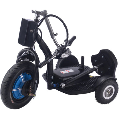 Color - Black - MotoTec Electric Trike 48V 750W Lithium
