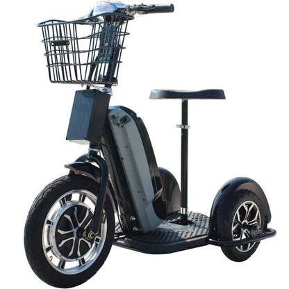 Color - Black - MotoTec Electric Trike 48V 800W