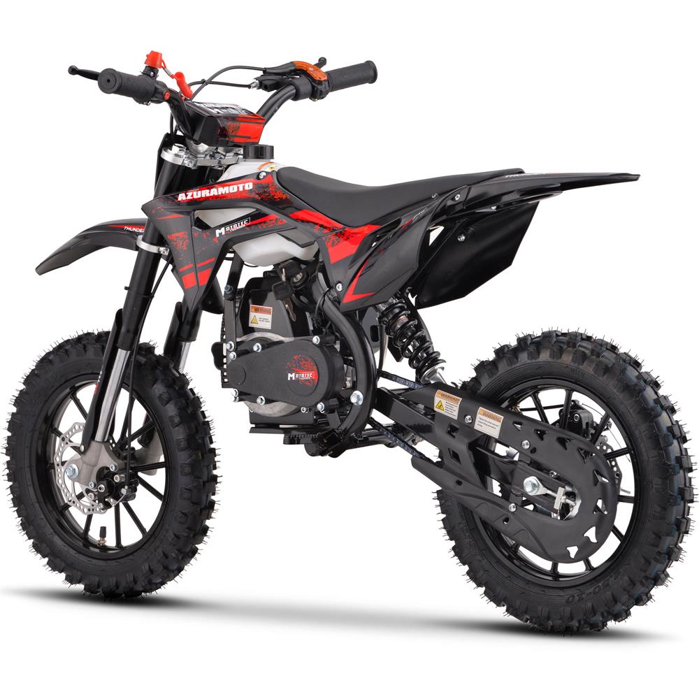 MotoTec Thunder 50cc 2-Stroke Kids Gas Dirt Bike Red