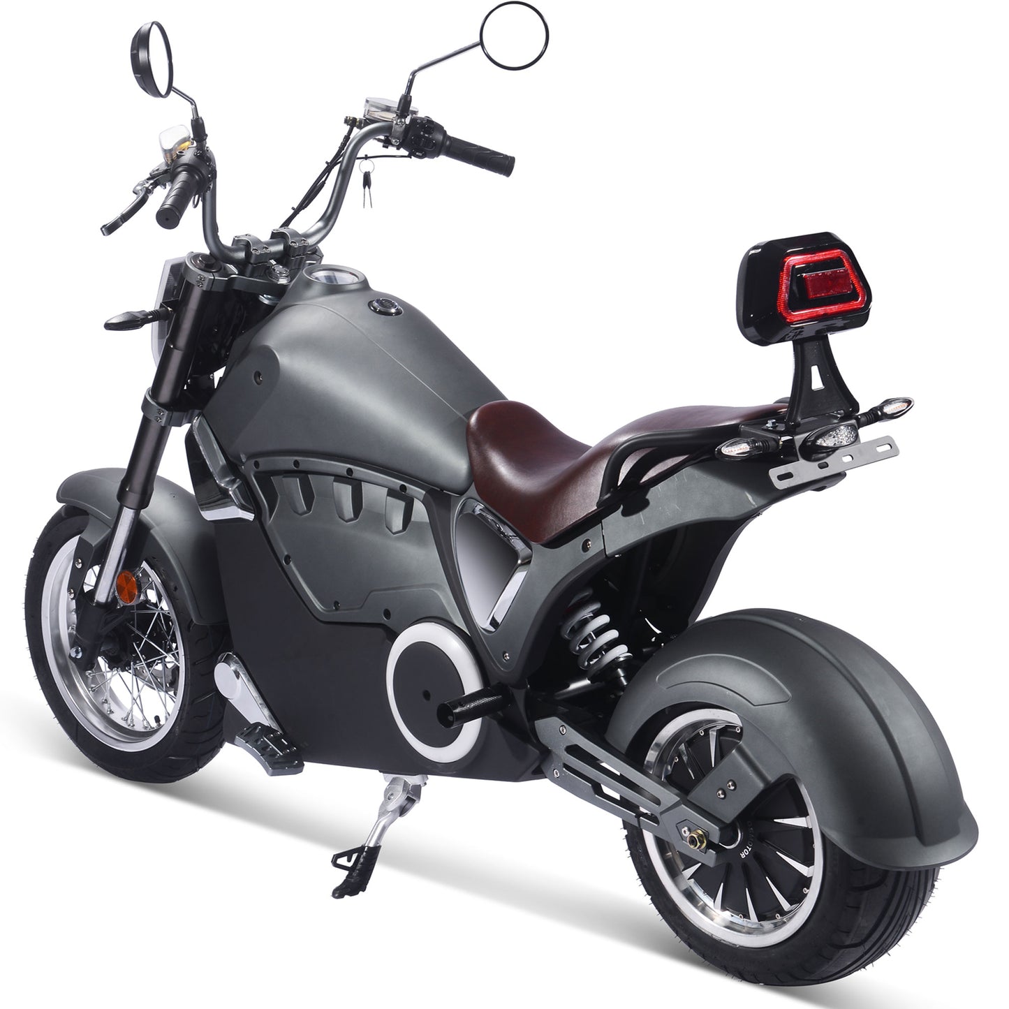 MotoTec Typhoon 72v 30ah 3000w Lithium Electric Scooter Gray