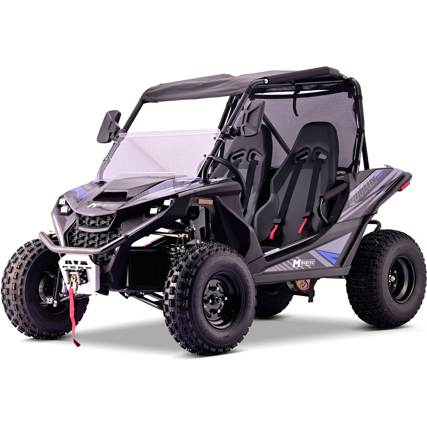 MotoTec Titan 200cc 4-Stroke Gas UTV - Blue