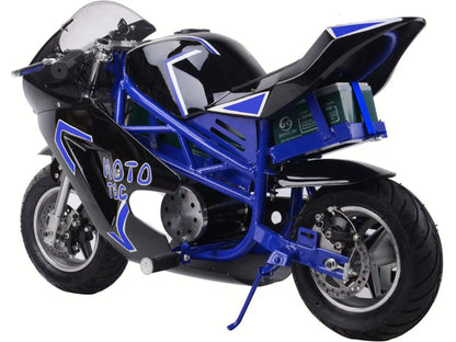 Color: Blue - MotoTec 36v 500w Electric Pocket Bike GT
