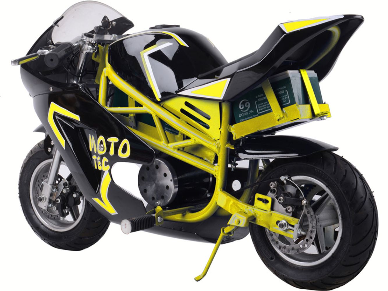 MotoTec 36v 500w Electric Pocket Bike GT Yellow