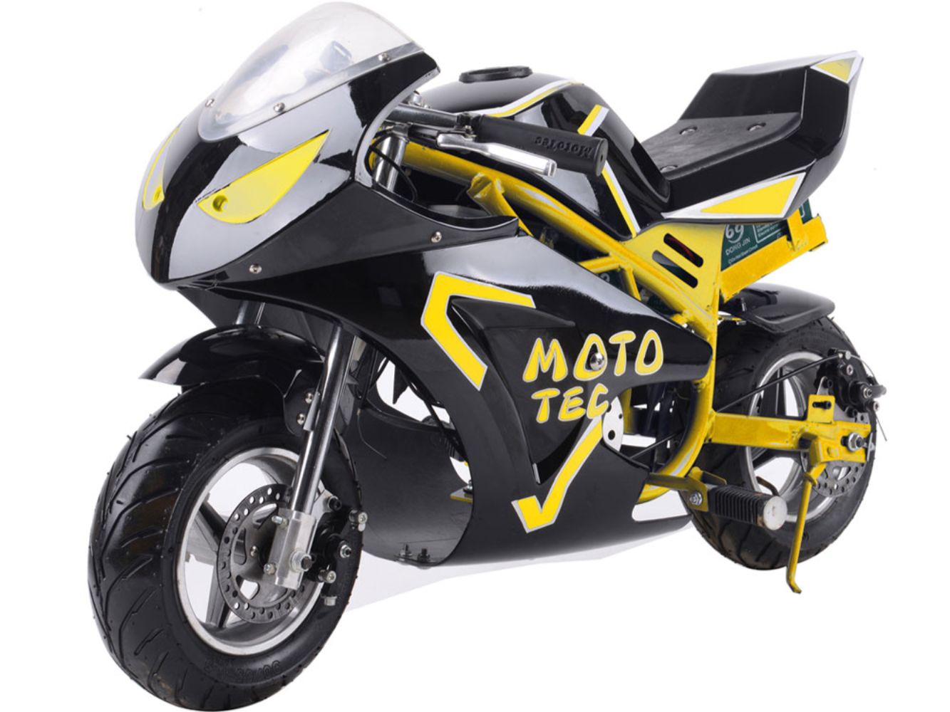 MotoTec 36v 500w Electric Pocket Bike GT Yellow