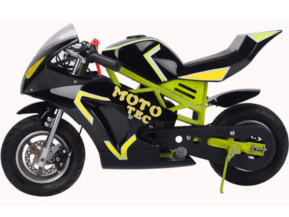 Color: Yellow - MotoTec Gas Pocket Bike GT 49cc 2-Stroke