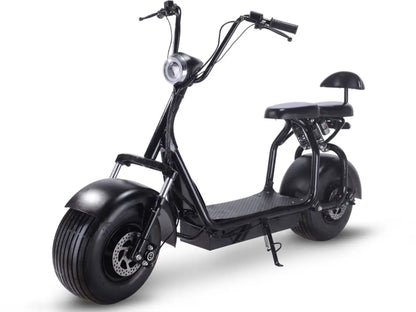 Color: Black - MotoTec Knockout 60v 1000w Electric Scooter