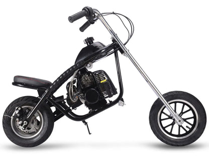 Color: Black - MotoTec 49cc Gas Mini Chopper