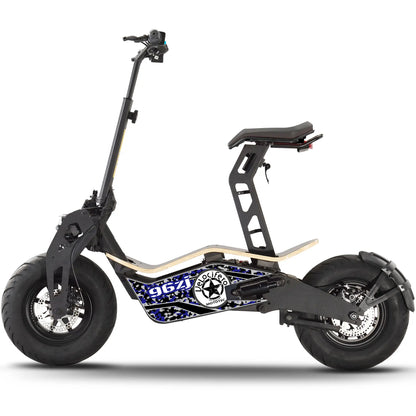 Color: Blue - MotoTec Mad 1600w 48v Electric Scooter