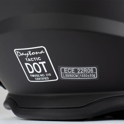 Color - Black - D.O.T. & ECE Daytona Tactic- Dull Black