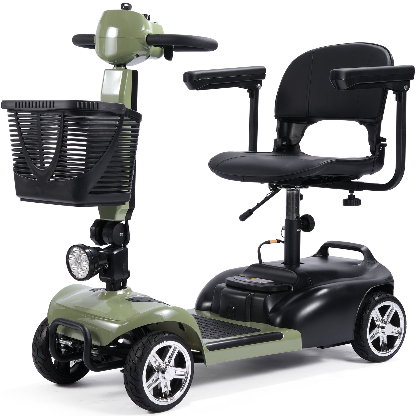 Color: Green - MotoTec 24V 250W PLUS Folding Mobility Electric Scooter