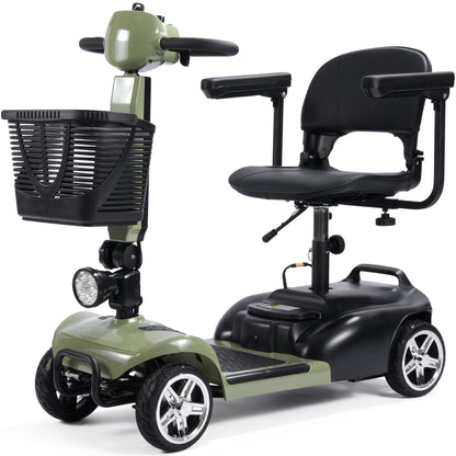 Color: Green - MotoTec 24V 250W PLUS Folding Mobility Electric Scooter