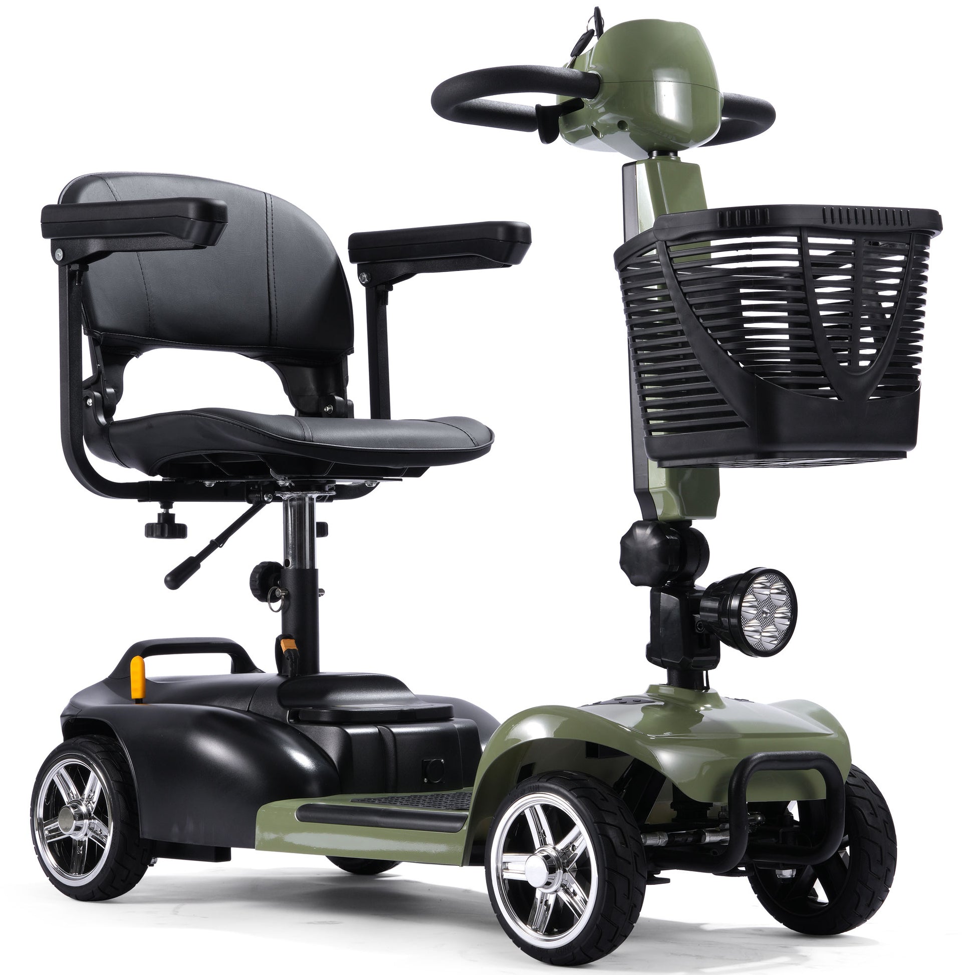Color: Green - MotoTec 24V 250W PLUS Folding Mobility Electric Scooter