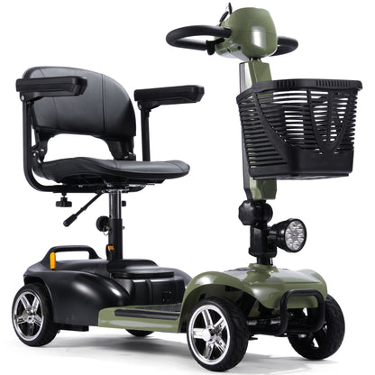 Color: Green - MotoTec 24V 250W PLUS Folding Mobility Electric Scooter
