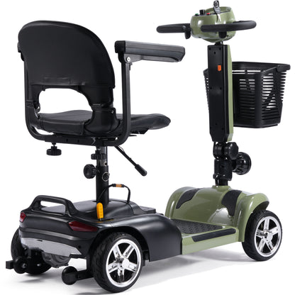 Color: Green - MotoTec 24V 250W PLUS Folding Mobility Electric Scooter