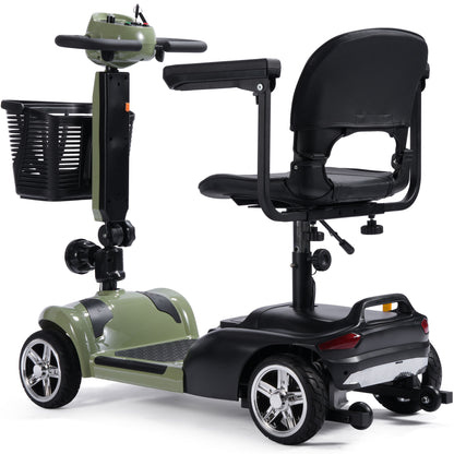 Color: Green - MotoTec 24V 250W PLUS Folding Mobility Electric Scooter