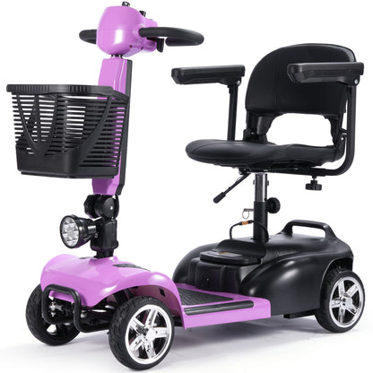 Color: Pink - MotoTec 24V 250W PLUS Folding Mobility Electric Scooter