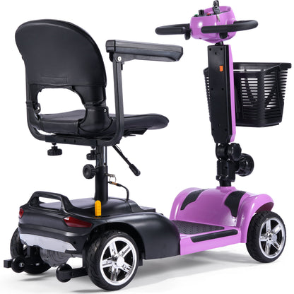 Color: Pink - MotoTec 24V 250W PLUS Folding Mobility Electric Scooter