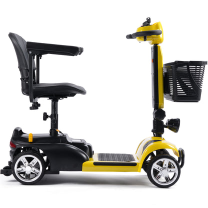 Color: Yellow - MotoTec 24V 250W PLUS Folding Mobility Electric Scooter