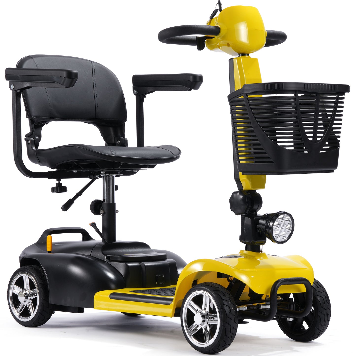 Color: Yellow - MotoTec 24V 250W PLUS Folding Mobility Electric Scooter