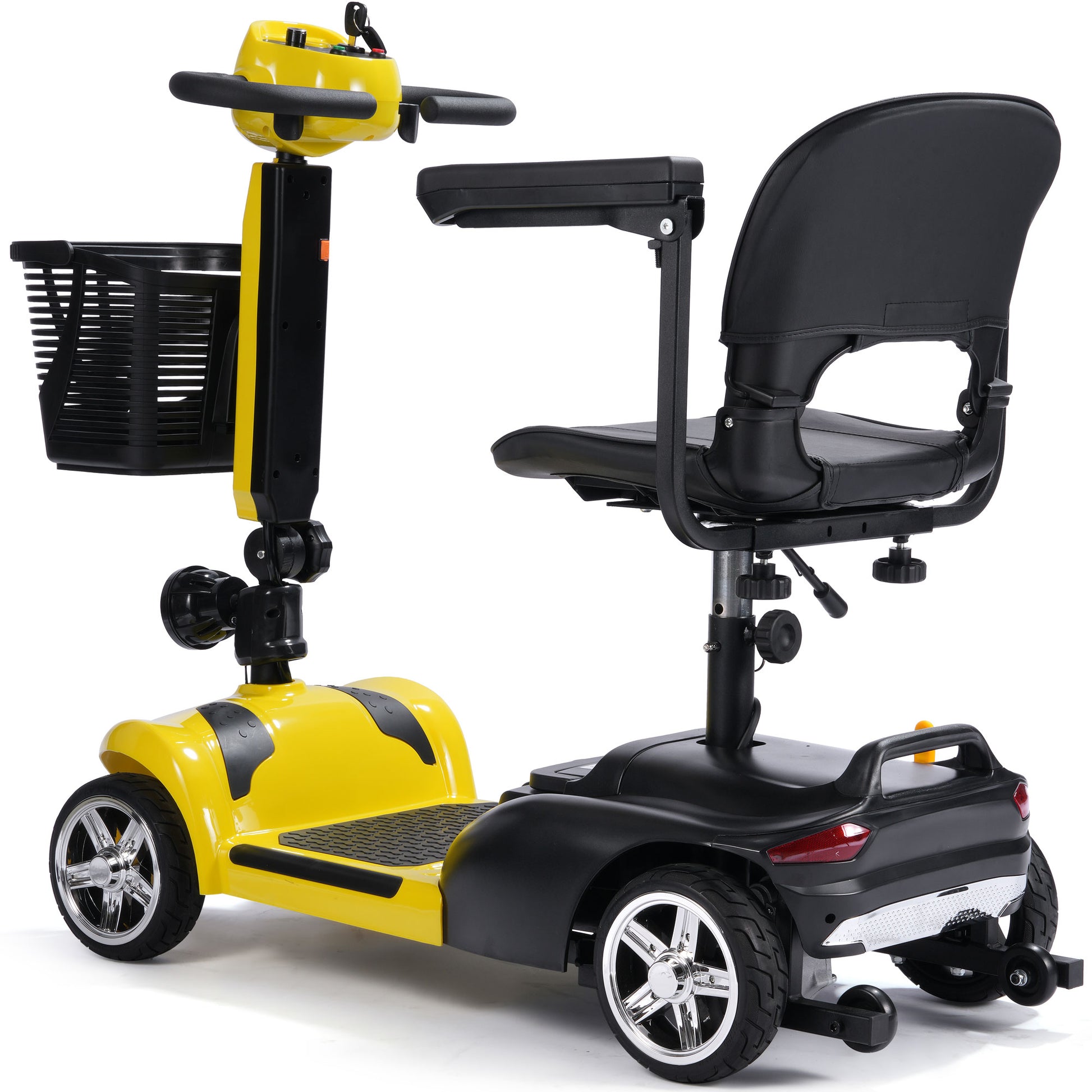Color: Yellow - MotoTec 24V 250W PLUS Folding Mobility Electric Scooter