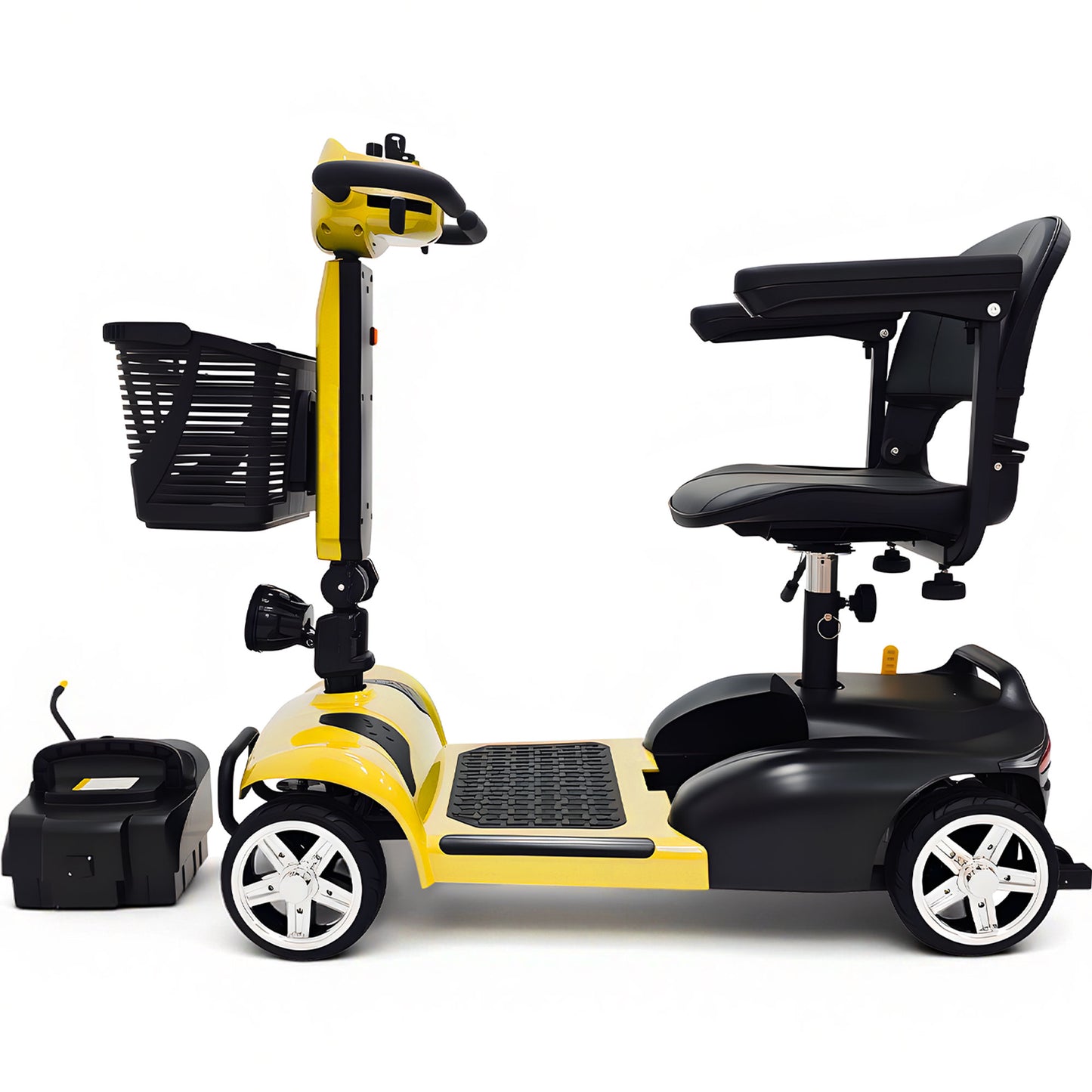 Color: Yellow - MotoTec 24V 250W PLUS Folding Mobility Electric Scooter