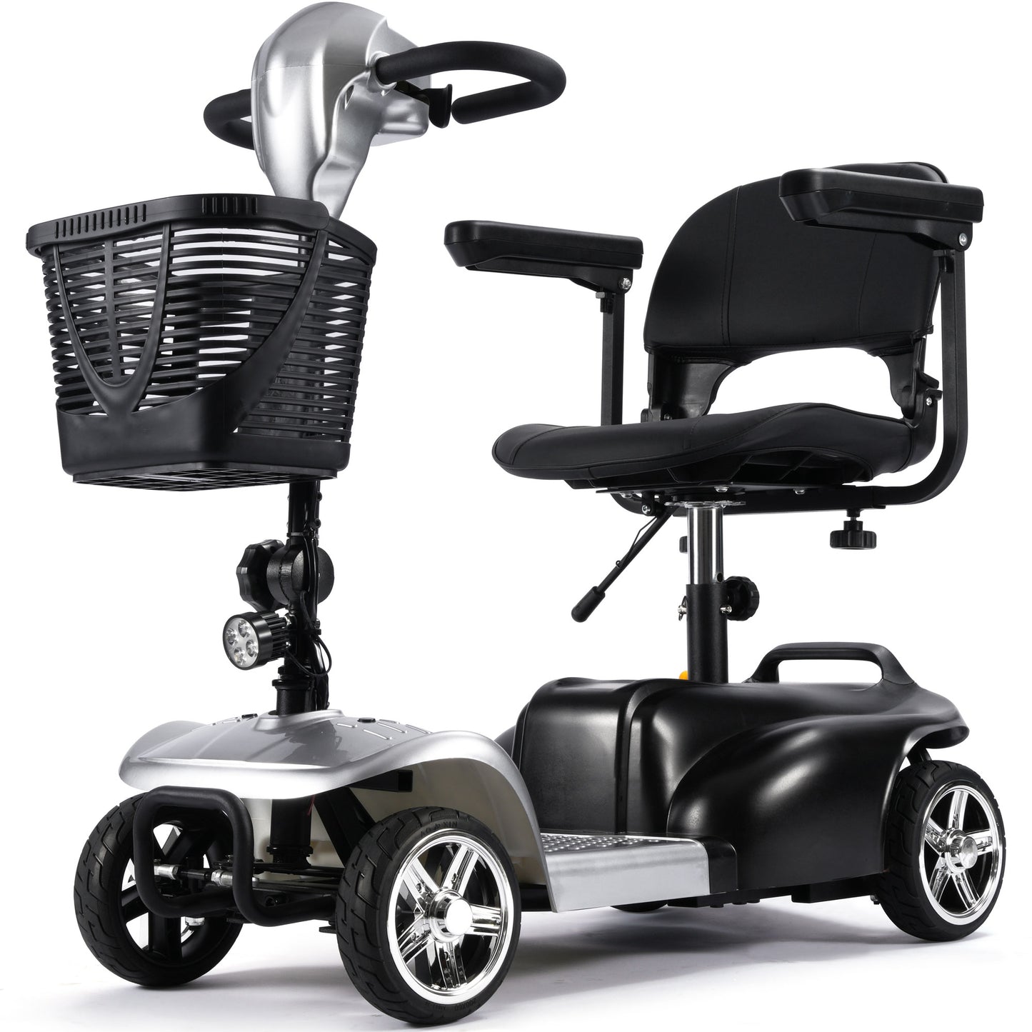 Color: Silver - MotoTec 24V 250W Folding Mobility Electric Scooter