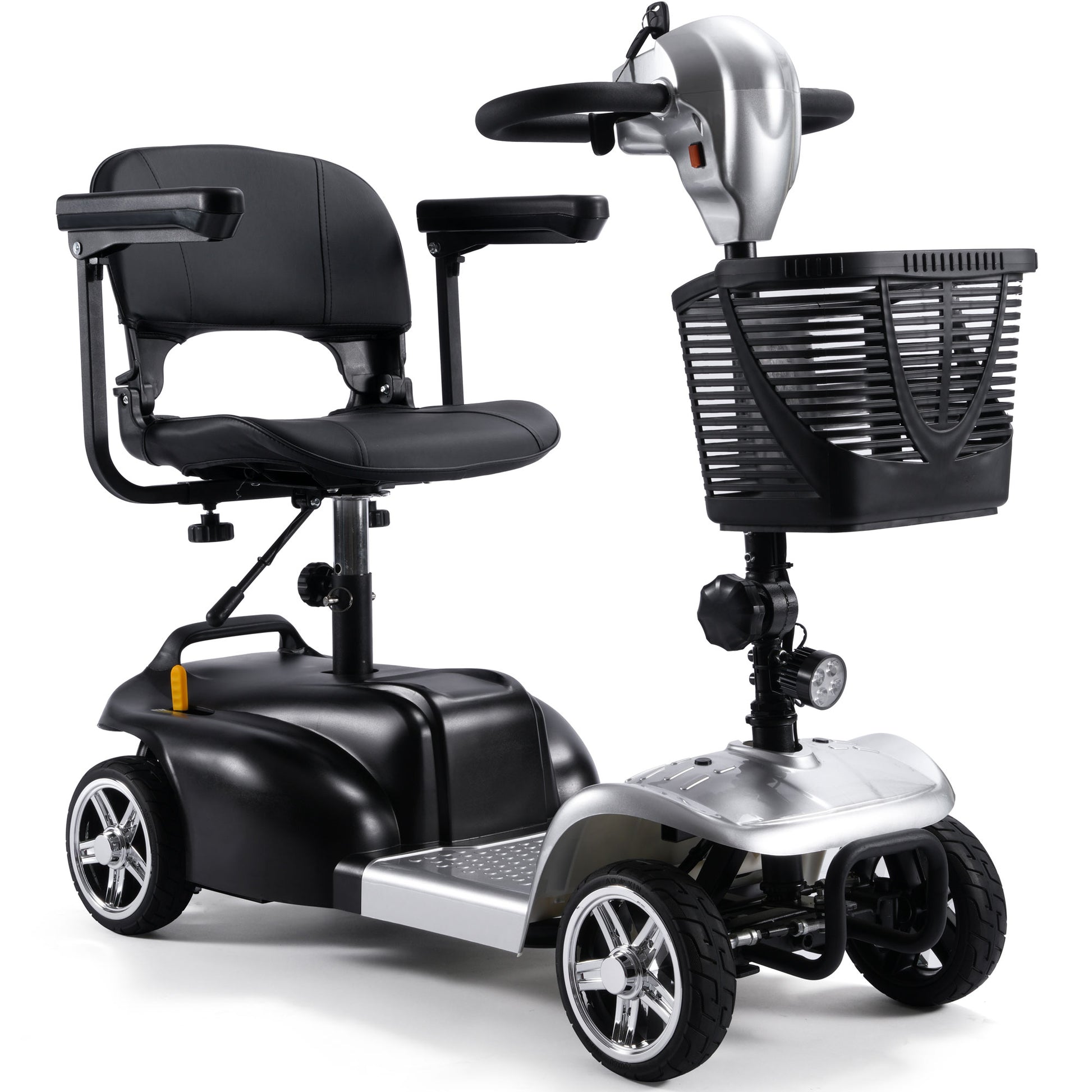 Color: Silver - MotoTec 24V 250W Folding Mobility Electric Scooter