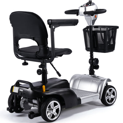 Color: Silver - MotoTec 24V 250W Folding Mobility Electric Scooter