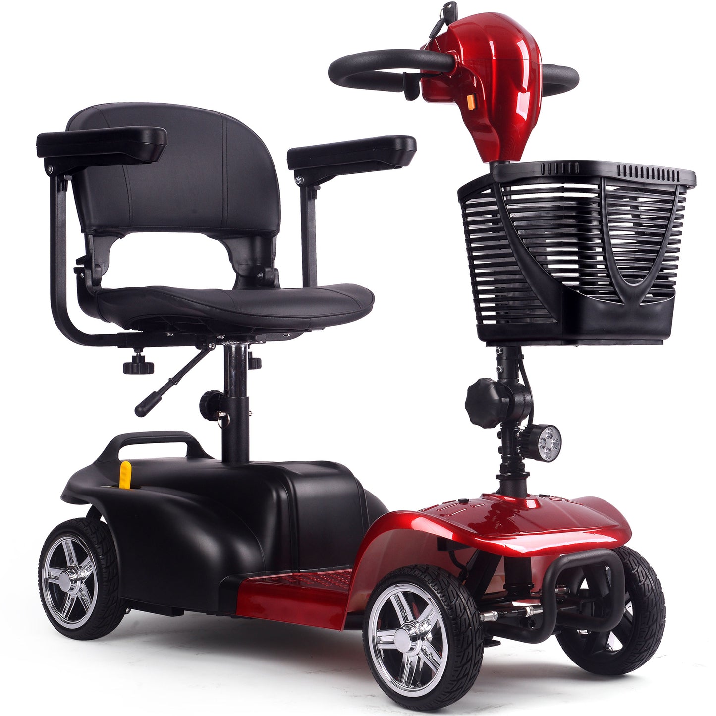 Color: Red - MotoTec 24V 250W Folding Mobility Electric Scooter