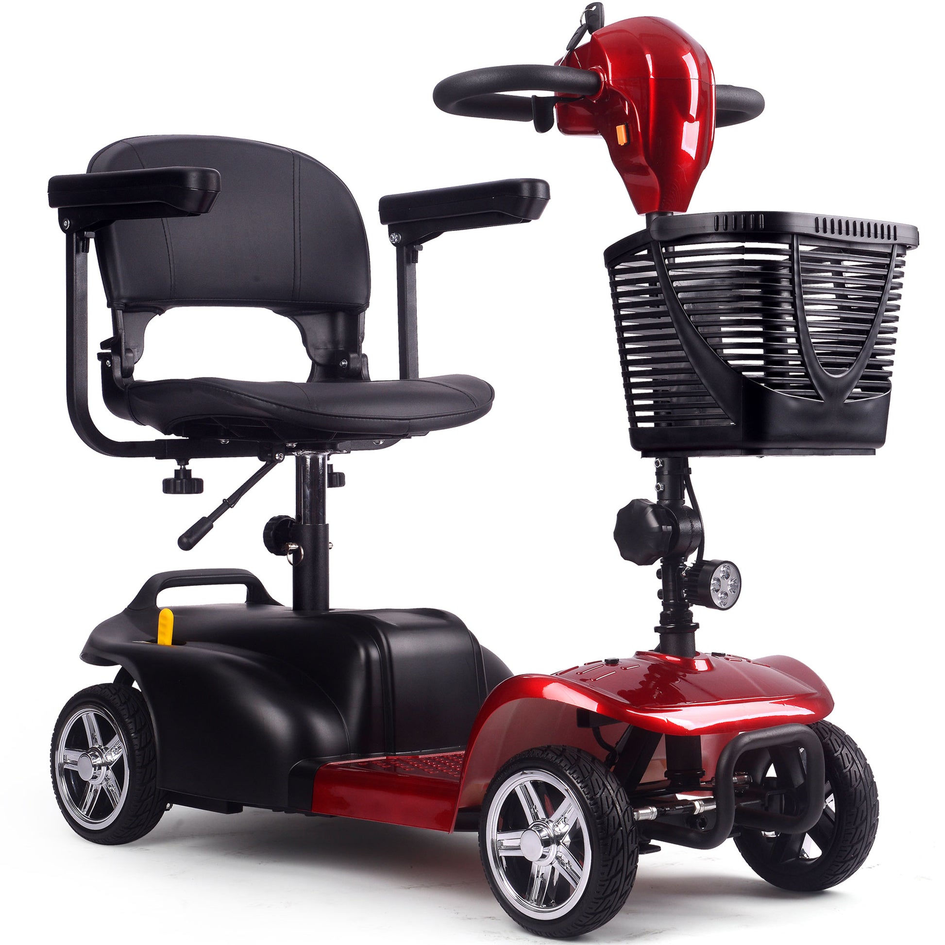 Color: Red - MotoTec 24V 250W Folding Mobility Electric Scooter