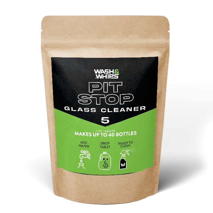 Color - Blue - WASH&WHIPS Pit Stop Glass Cleaner / All Surface Cleaner Refill Tablets (Makes 5 Gallons)