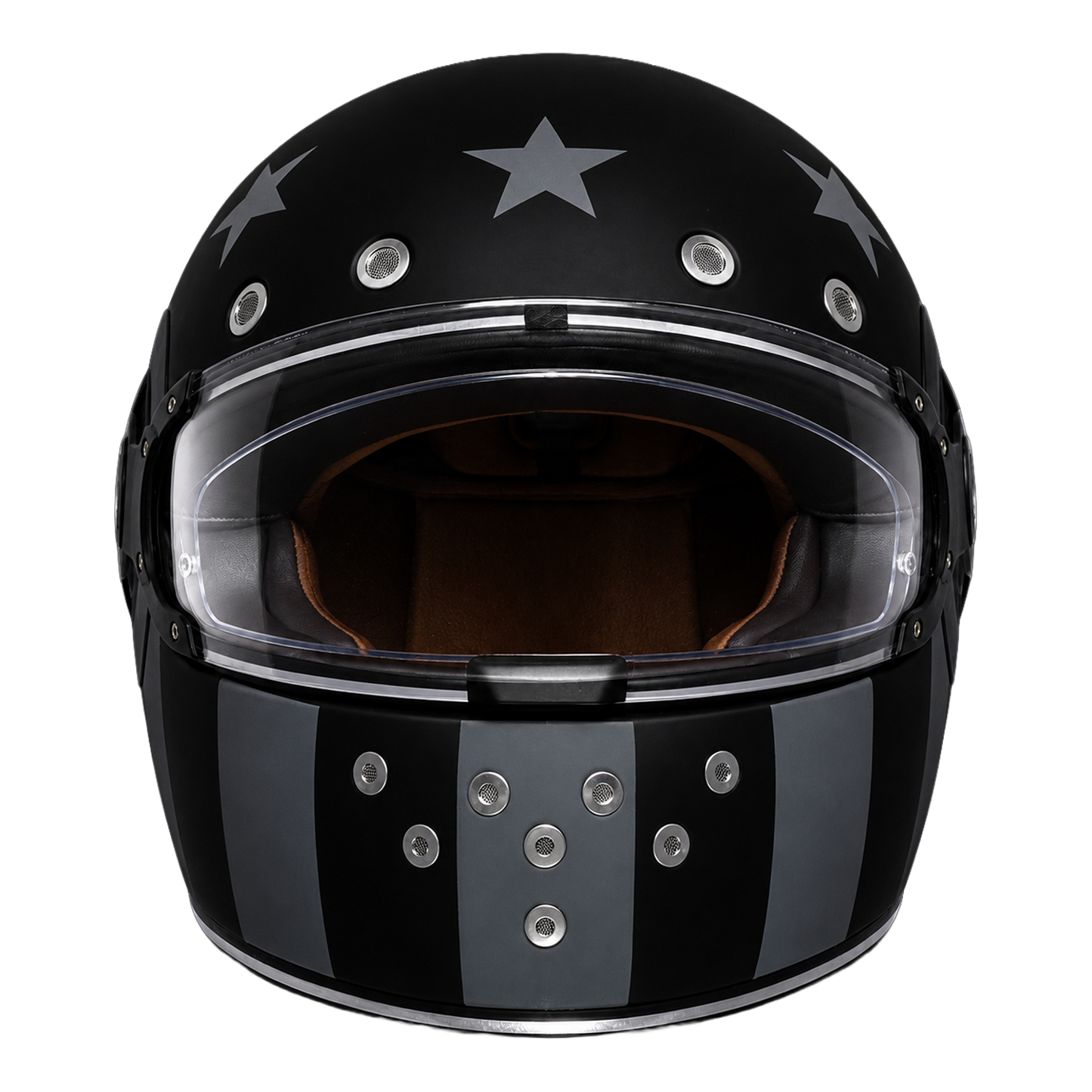 DOT Daytona Retro Full Face Motorcycle Helmet: Vintage Style for Men, Women, & Youth - W/ Captain America Stealth