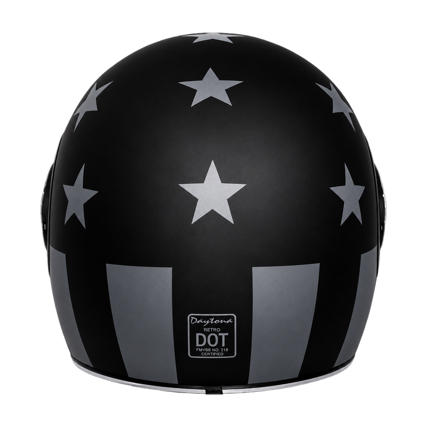 DOT Daytona Retro Full Face Motorcycle Helmet: Vintage Style for Men, Women, & Youth - W/ Captain America Stealth