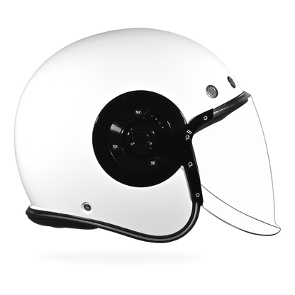Color - Gloss - D.O.T. & ECE Daytona Retro Jet- Hi-Gloss White